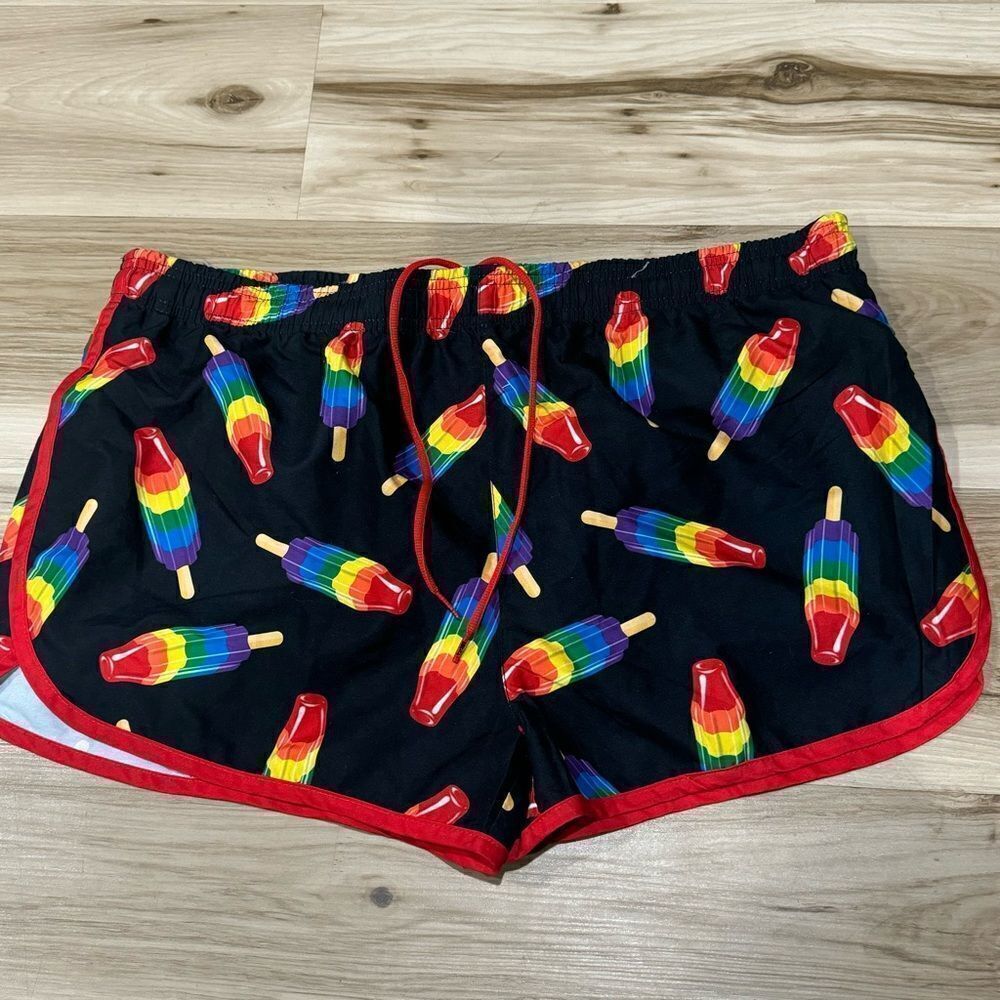 Uzzi Bomb Pop Pride Lined Running Shorts Popsicle Men’s XXL 2XL